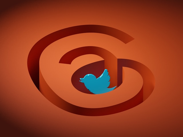 The Twitter bird icon nested inside the Threads logo, symbolizing the intersection or rivalry between the two.
